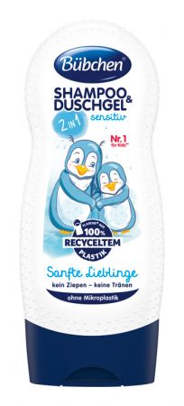 BÜBCHEN - Kids šampon a sprchový gel 2v1 sensitiv Jemný miláček 230ml