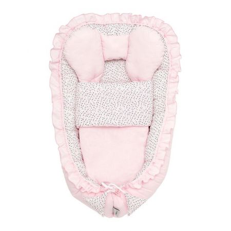 BELISIMA - Hnízdečko s peřinkou pro miminko dots pink