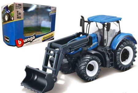 BBURAGO - Farm Traktor New Holland s přední lžící