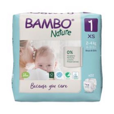 BAMBO - Nature Jednorázové pleny 1, 22 ks, pro 2-4 kg