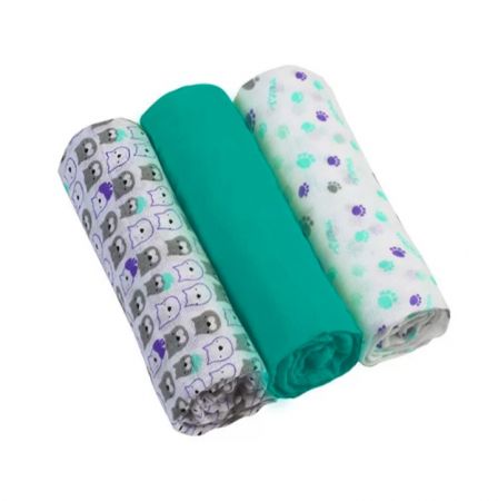 BABYONO - Plenky mušelínové - Super soft 3ks - Mint