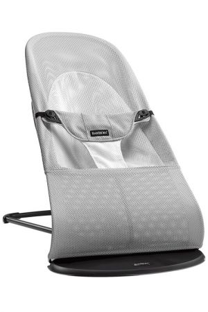 BABYBJORN - Lehátko Balance Soft, Silver/White Mesh