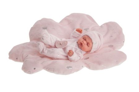 ANTONIO JUAN - 40183 Luni - spící realistická panenka miminko s celovinylová tělem