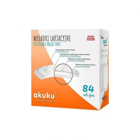 AKUKU - Laktační ultrasavé prsní vložky 84 ks