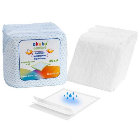AKUKU - Jednorázové hygienické podložky 40x60 - 30 ks