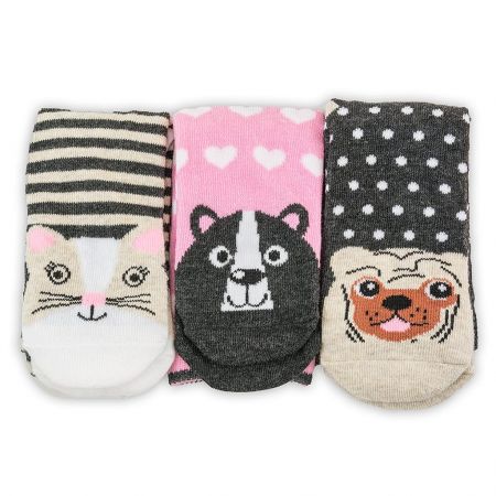 veselé ponožky FUNNY dívčí - 3pack, Pidilidi, PD0136-01, holka - 31-34
