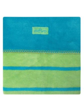 WOMAR - Dětská bavlněná deka 75x100 modro-zelená