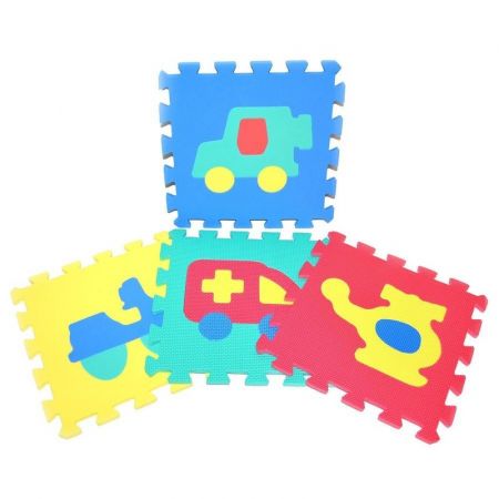 WIKY - Měkké puzzle bloky dopravní prostředky 30cm