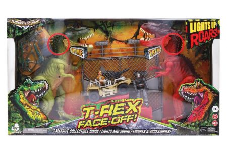 WIKY - Jurassic Clash Dino souboj T-REX 32 cm