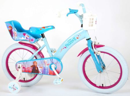 VOLARE - Dětské kolo pro dívky FROZEN II - modrý - růžový, 12 