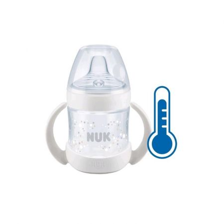 NUK - Kojenecká láhev na učení Nature Sense s kontrolou teploty 150 ml bílá