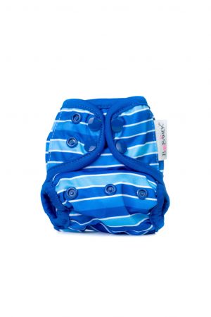 Bobánek Novorozenecké svrchní kalhotky patentky - Modré proužky