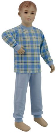 ESITO Chlapecké pyžamo modré kostky velké vel. 92 - 110 - 104 / kostka sv. modrá velká Barva: kostka sv. modrá velká, Velikost: 92 ESCHLPYZKOSTSVMOD92
