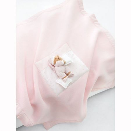 Nanán fleecová deka do kočárku Puccio růžová