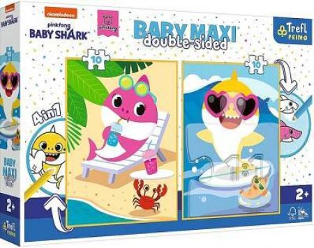 TREFL - Puzzle Baby MAXI 2x10 - Baby Shark