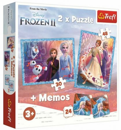 TREFL - Puzzle 2v1 + pexeso Záhadná krajina Disney Frozen 2