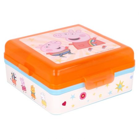 STOR - Dělený plastový box na svačinu PEPPA PIG, 41293