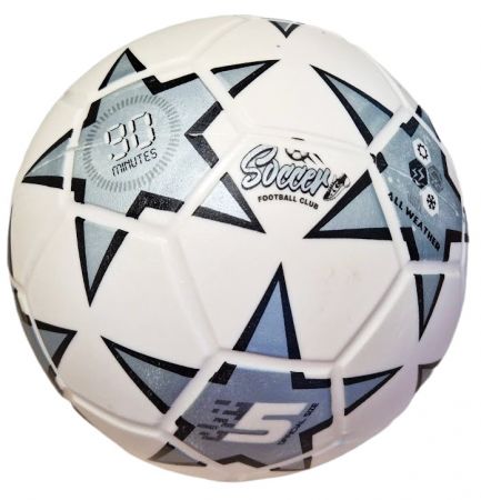 STAR TOYS - Fotbalový míč Soccer stříbrná velikost 5