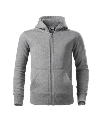 MALFINI (Adler) Dětská mikina Trendy Zipper - Tmavě šedý melír | 158 cm (12 let)