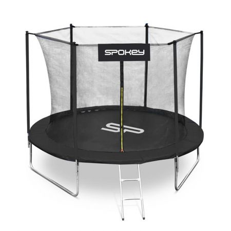 SPOKEY - JUMPER II Trampolína černá, průměr 305 cm, včetne ochranné sítě a žebříku