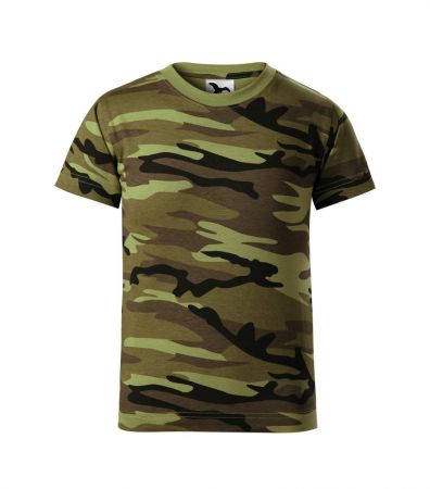MALFINI (Adler) Dětské maskáčové tričko Camouflage - Maskáčová zelená | 122 cm (6 let)