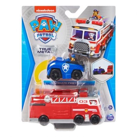 SPIN MASTER - Paw Patrol Hasičský Vůz Die-Cast S Autíčkem