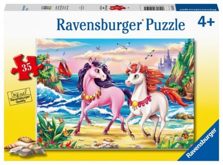 RAVENSBURGER - Plážoví Jednorožci 35 Dílků