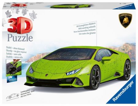 RAVENSBURGER - Lamborghini Huracán Evo zelené 108 dílků