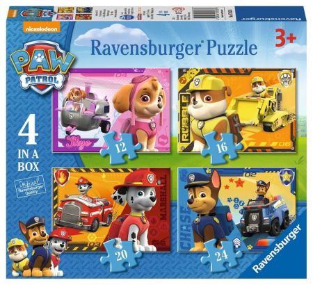 RAVENSBURGER - Tlapková Patrola; 4v1, 12/16/20/24 dílků