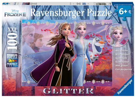 RAVENSBURGER - Disney Ledové Království 2 100 Dílků Třpytivé Puzzle