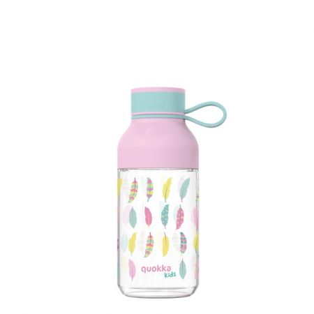 QUOKKA - KIDS Plastová láhev s poutkem FEATHERS, 430ml, 40153