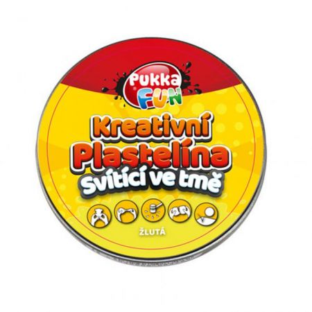 PUKKA PADS - Kreativní plastelína Pukka Fun  žlutá svítící ve tmě