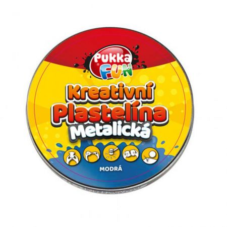 PUKKA PADS - Kreativní plastelína Pukka Fun  modrá metalická