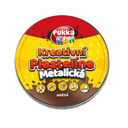 PUKKA PADS - Kreativní plastelína Pukka Fun  hnědá metalická