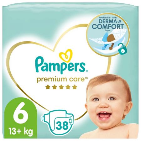 PAMPERS - Premium Care Pleny jednorázové 6 (13 kg+) 38 ks