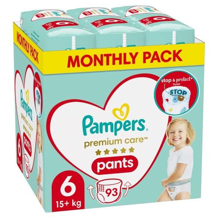 PAMPERS - Premium Care Kalhotky plenkové vel. 6 15+ kg) 93 ks
