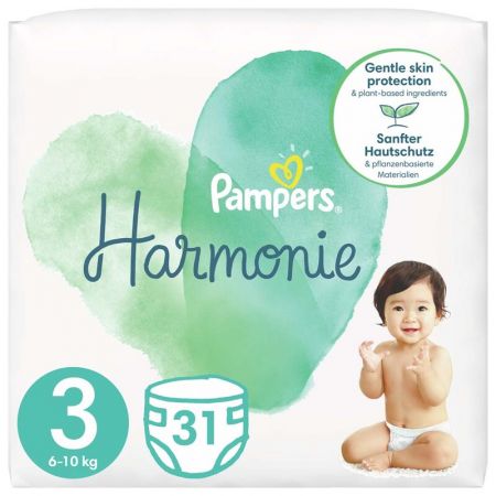 PAMPERS - Harmonie Pleny jednorázové 3 (6-10 kg) 31 ks