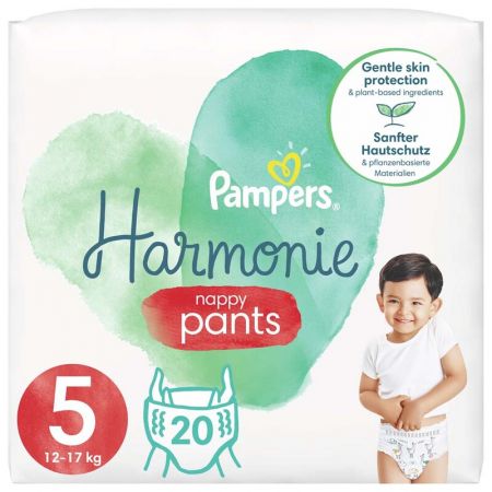 PAMPERS - Harmonie Pants Kalhotky plenkové jednorázové 5 (12-17 kg) 20 ks