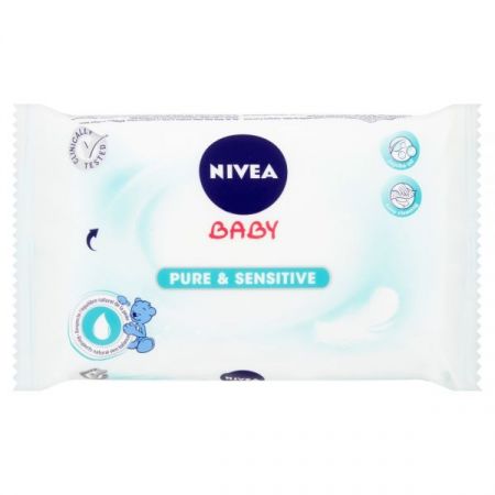NIVEA - Ubrousky vlhčené Pure & Sensitive 63ks Nivea Baby
