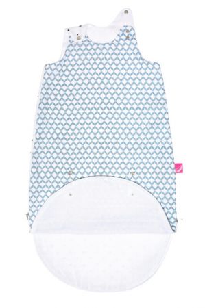 MOTHERHOOD - Vak na spaní mušelínových 2v1 Zip a Round Blue Classics 3-18 m 0,5 tog