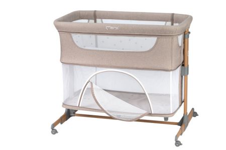 MoMi - Dětská postýlka 4v1 SMART BED beige