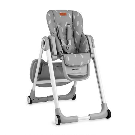 MoMi - Dětská jídelní židlička LUXURIA dark grey