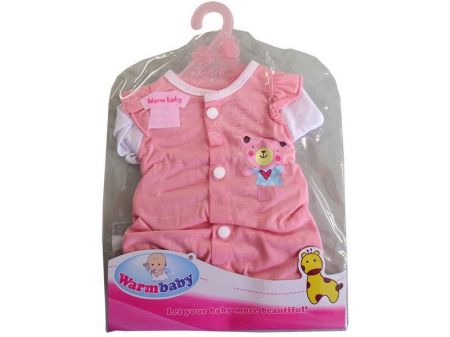 MADE - Oblečení pro panenky 42 cm, růžový medvídek
