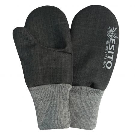ESITO Zimní palcové rukavice softshell s beránkem - grey / 1 - 2 roky