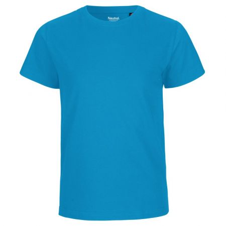 Neutral Dětské tričko s krátkým rukávem z organické Fairtrade bavlny - Safírová modrá | 140/146