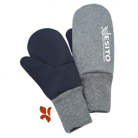 ESITO Palcové rukavice softshell DUO - 5 - 7 let / šedá