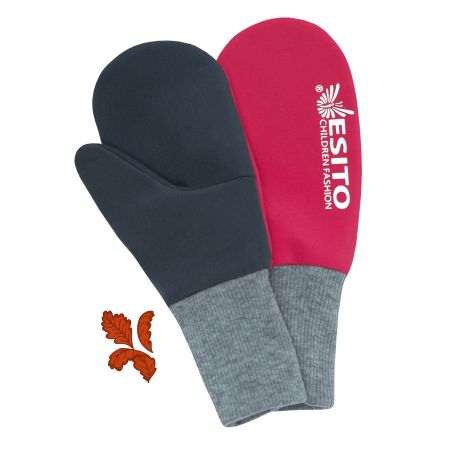 ESITO Palcové rukavice softshell DUO - 5 - 7 let / růžová