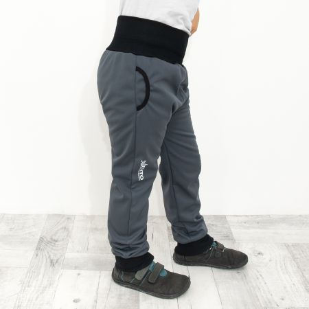 ESITO Rostoucí softshellové kalhoty SPORT Elastik vel. 116 - 128 - 116 / šedá