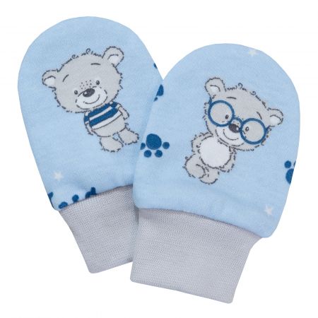 ESITO Kojenecké rukavice Teddy bears vel. 56 - 68 - 62 / modrá