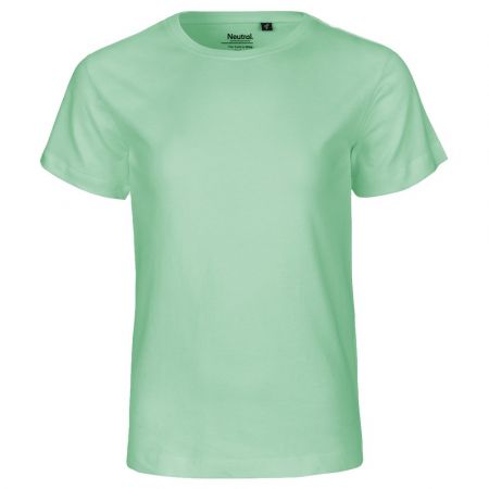 Neutral Dětské tričko s krátkým rukávem z organické Fairtrade bavlny - Dusty mint | 116/122